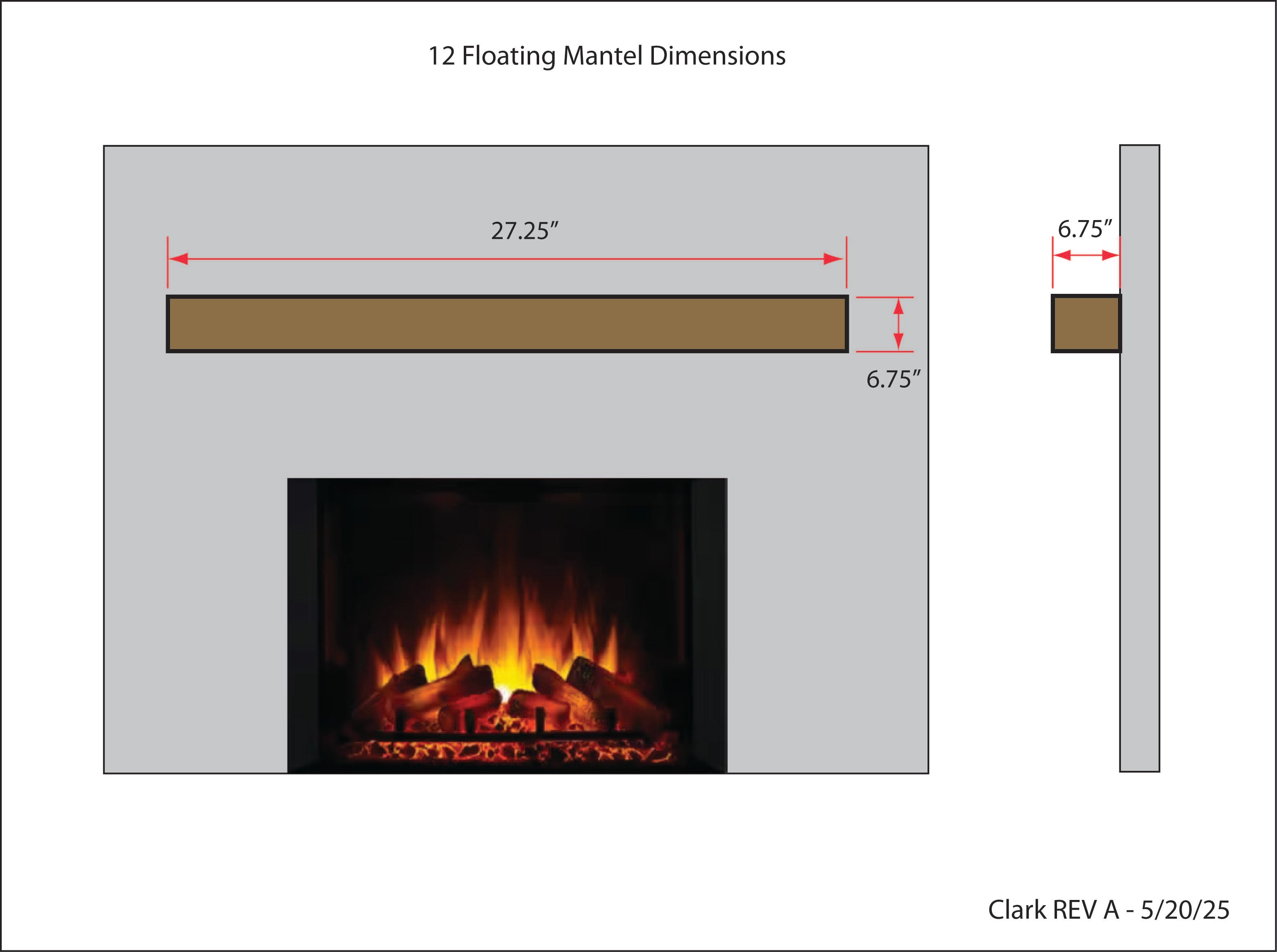 Custom Rustic Mantel Covers for Clark