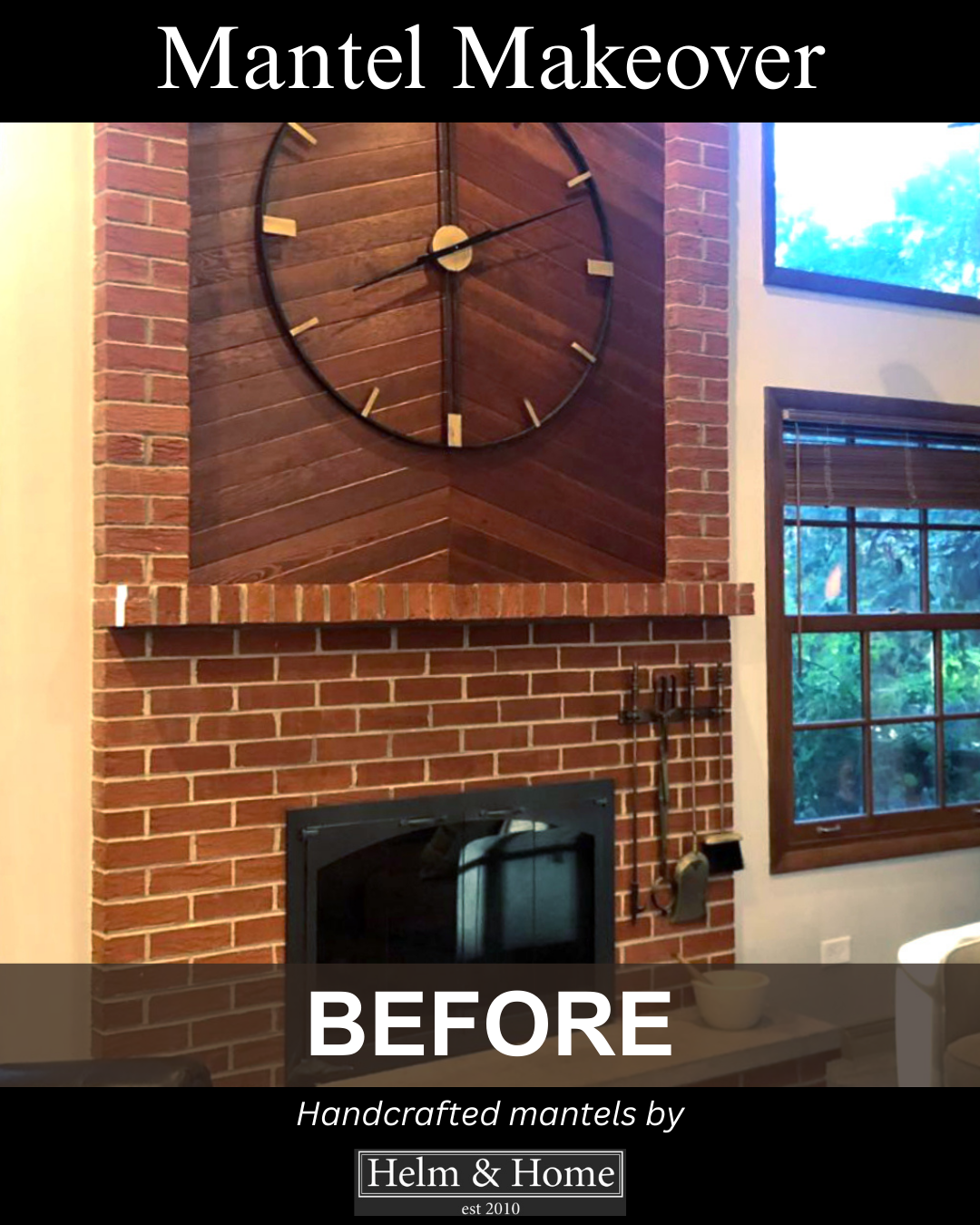Rustic Mantel Slip Cover