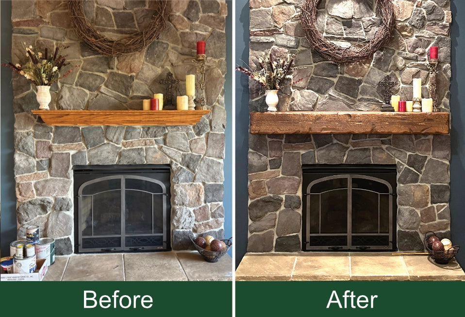 Rustic Mantel Slip Cover