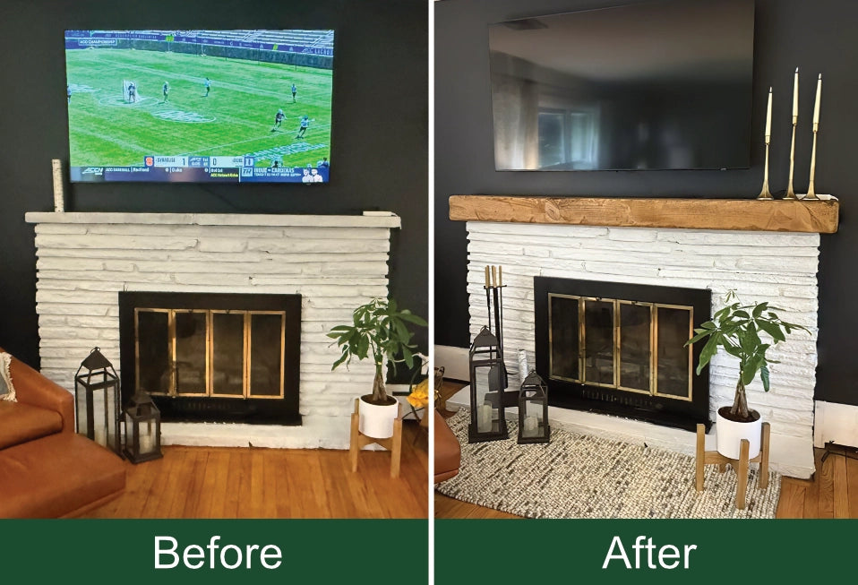 Rustic Mantel Slip Cover