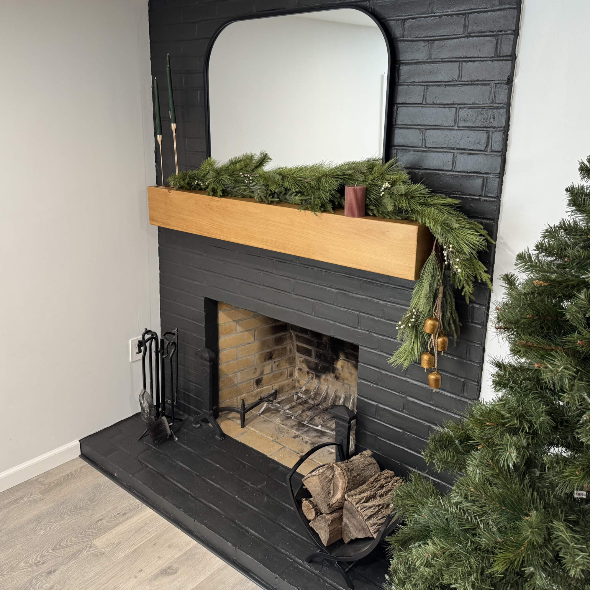 Modern Floating Fireplace Mantel