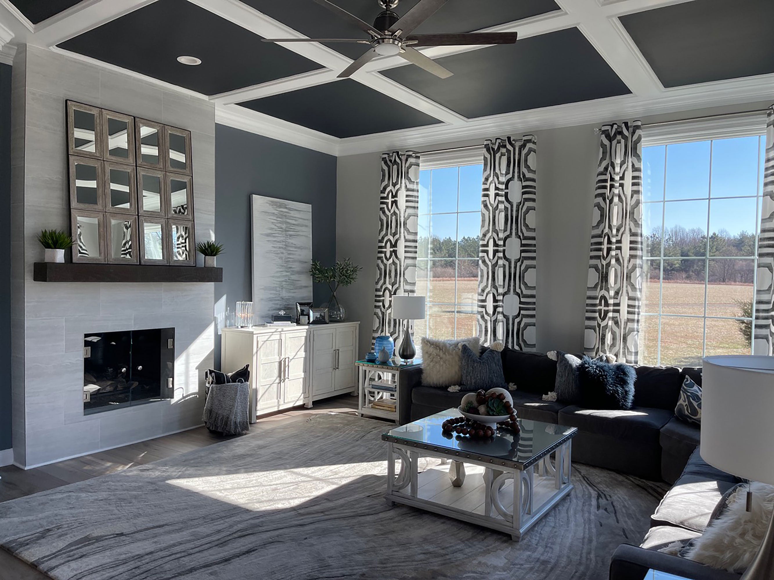 Modern Floating Fireplace Mantel