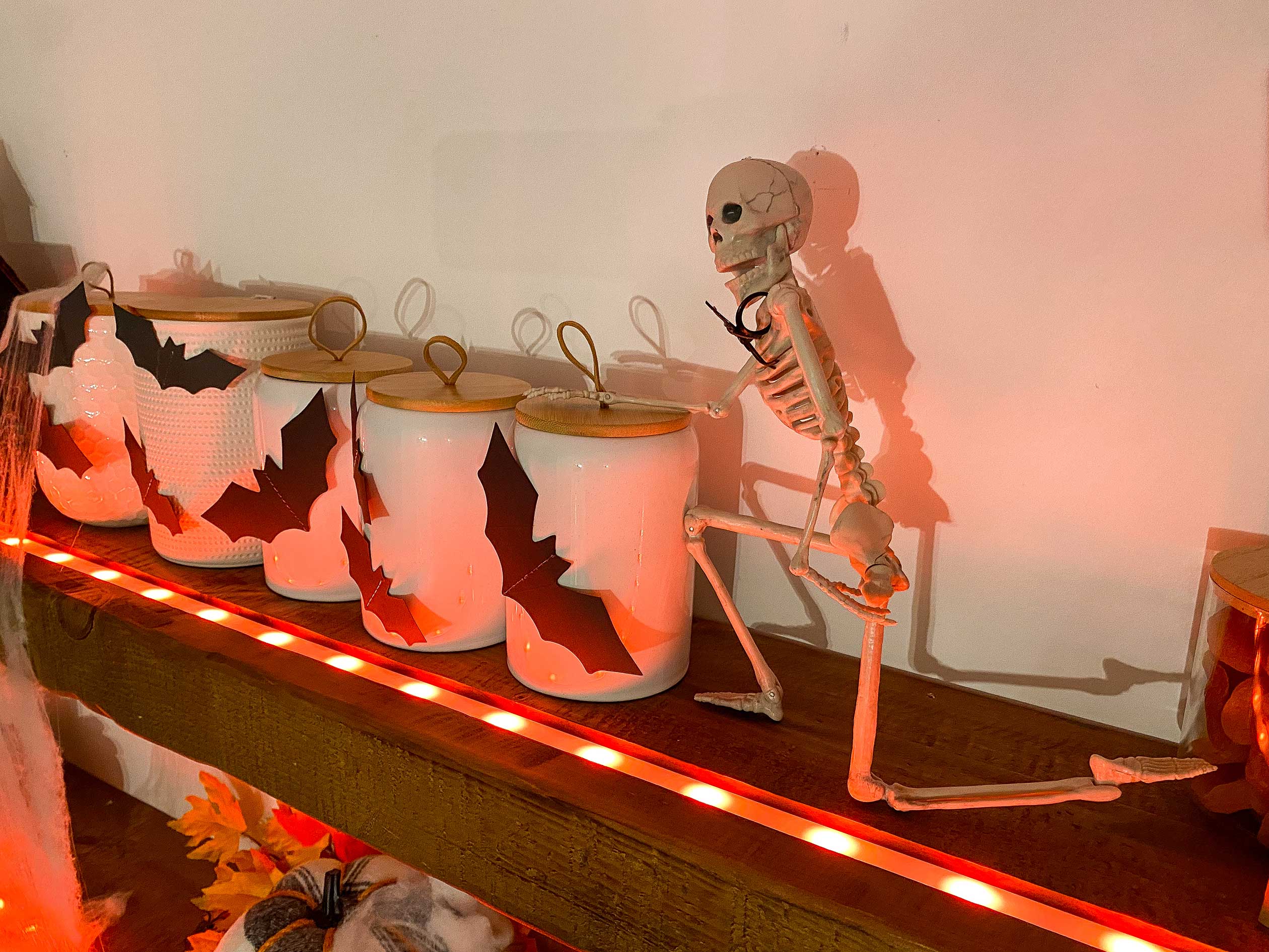 Floating Rustic Shelf with Integrated LED Lights - 3" Thick