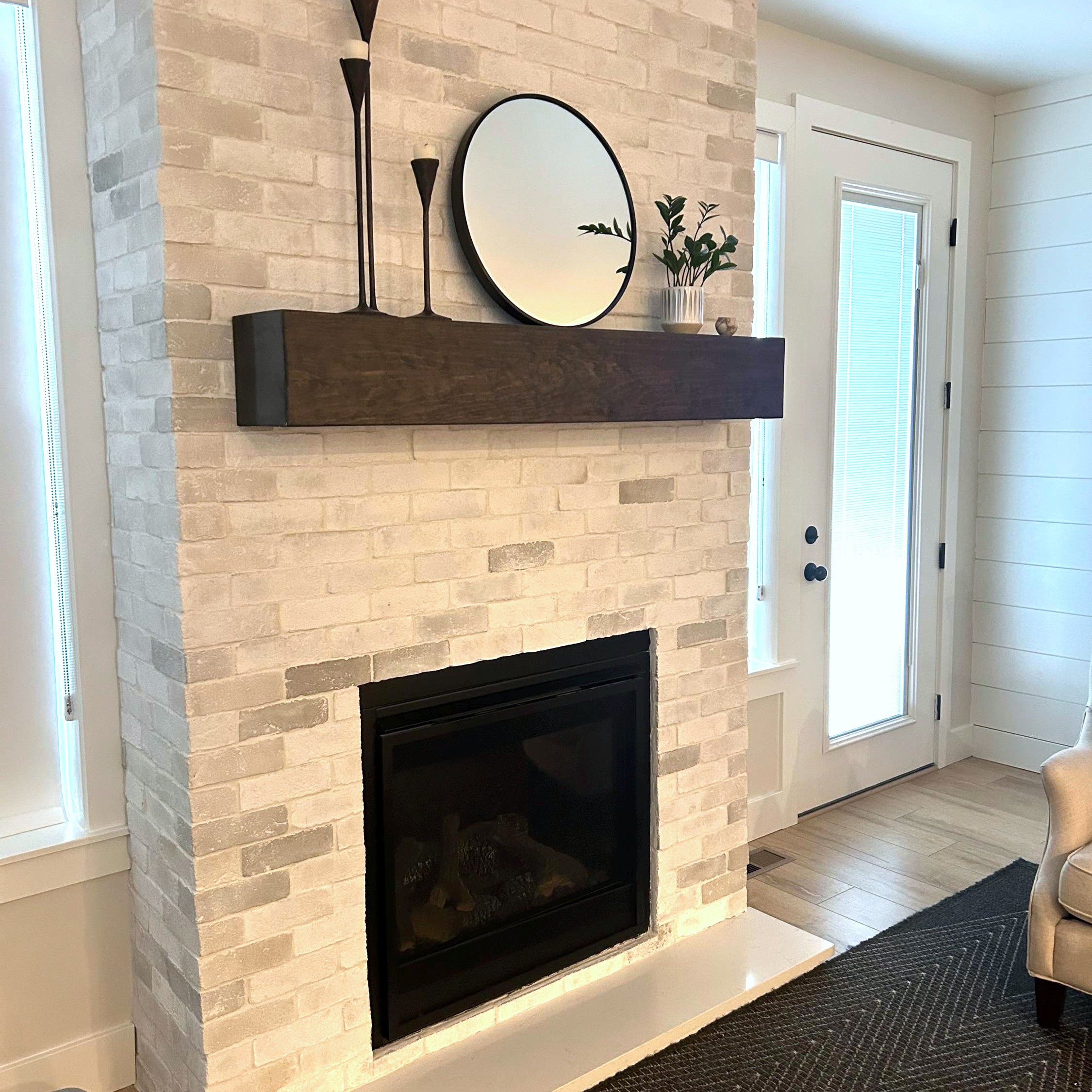 Modern Floating Fireplace Mantel