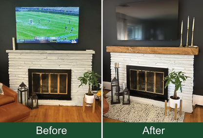 Rustic Mantel Slip Cover