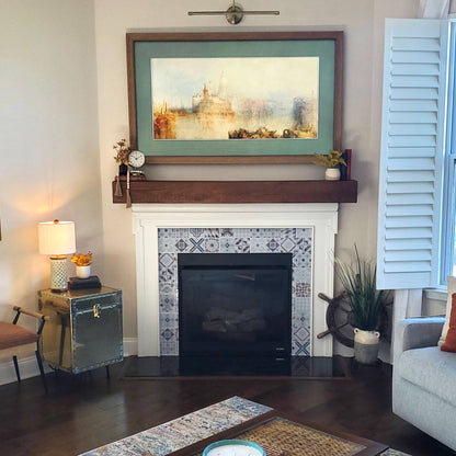 Modern Mantel Slip Cover