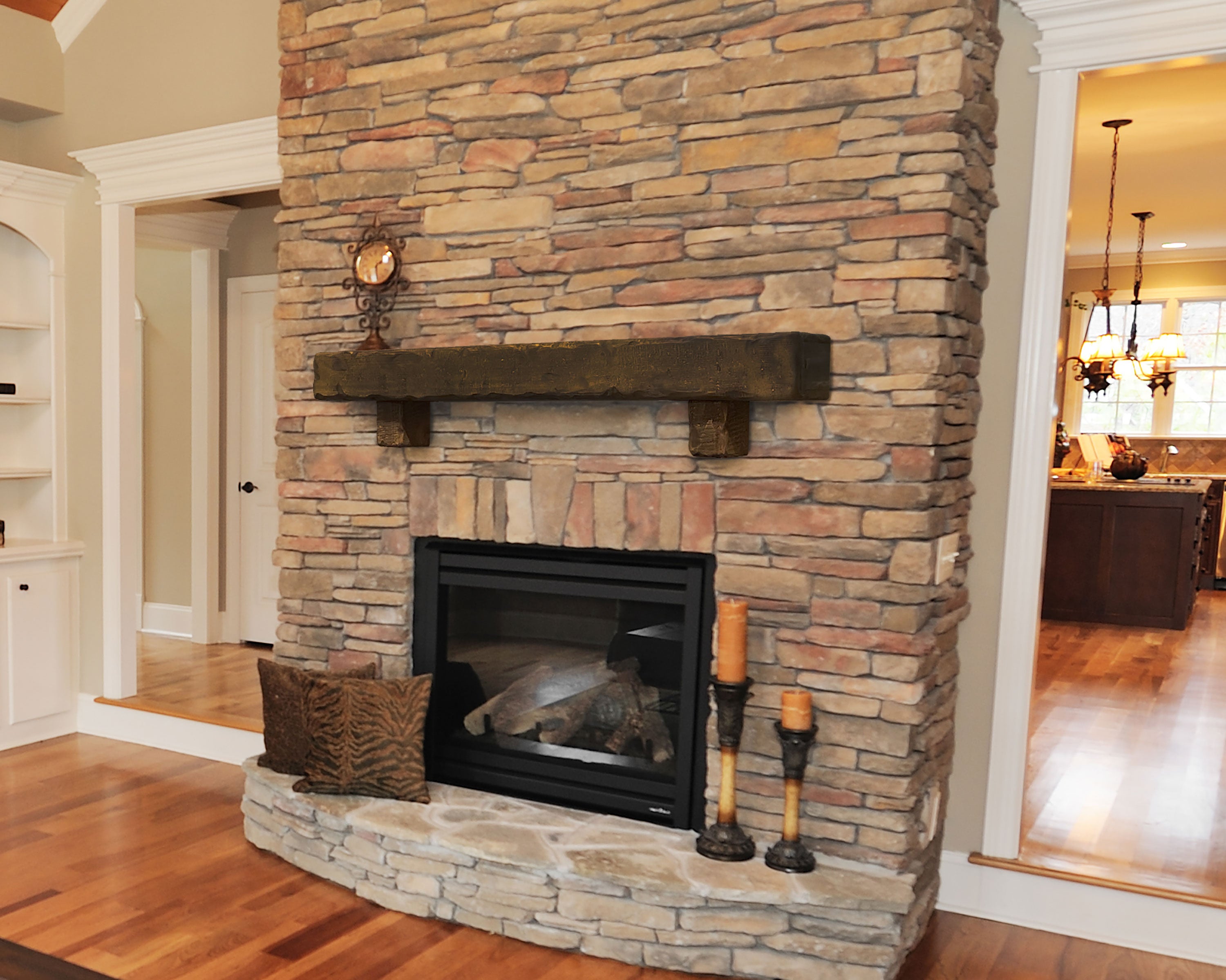 Rustic Mantel with Corbels
