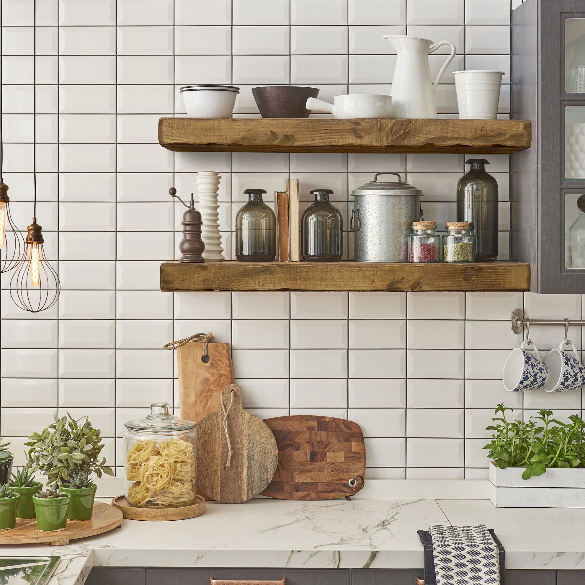 Floating Rustic Shelf - 3" Thick