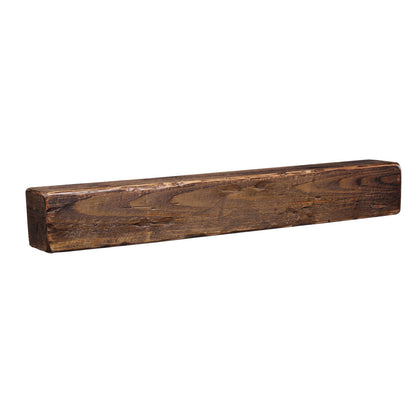 A mantel finished ib Early American on a white background