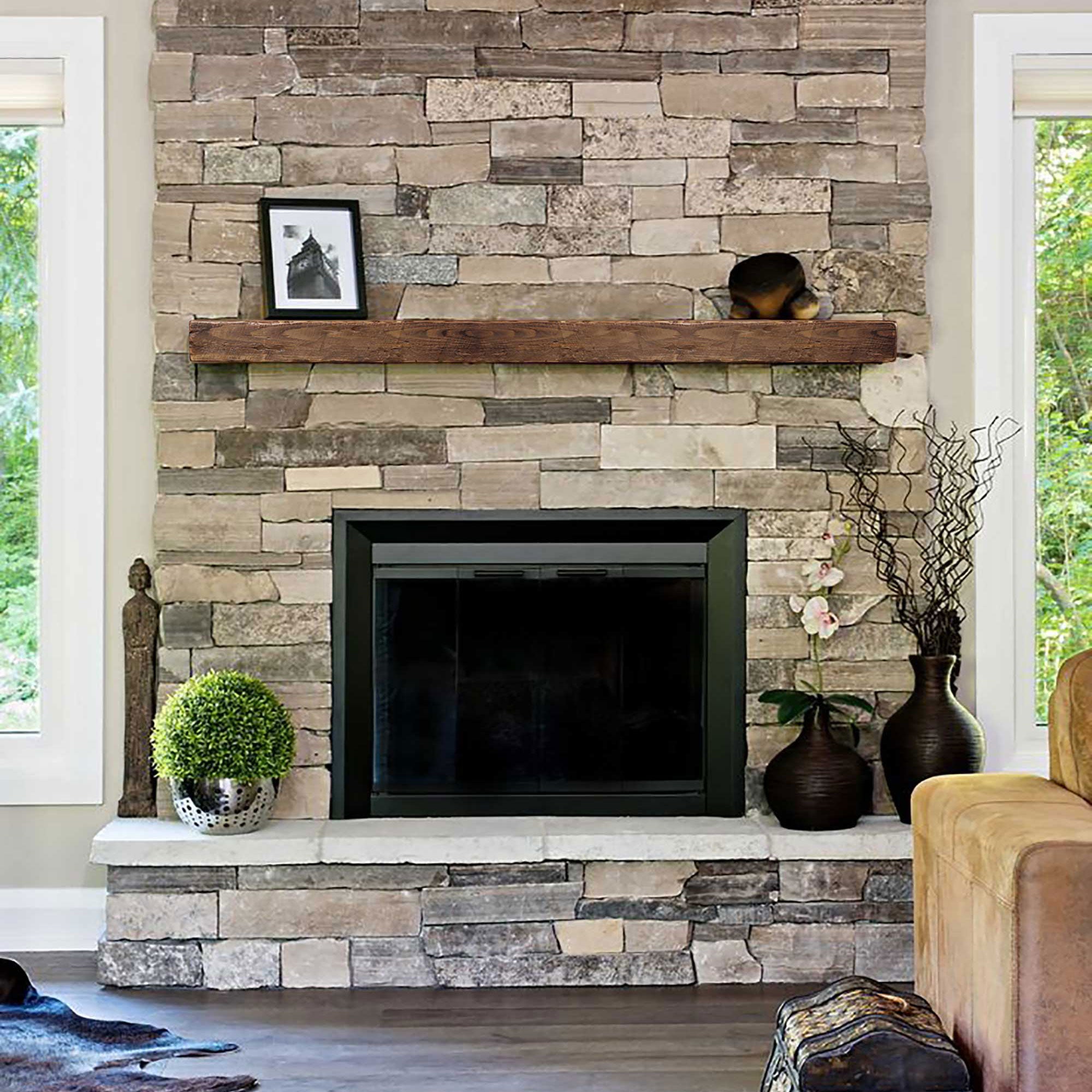 rustic stone fireplaces