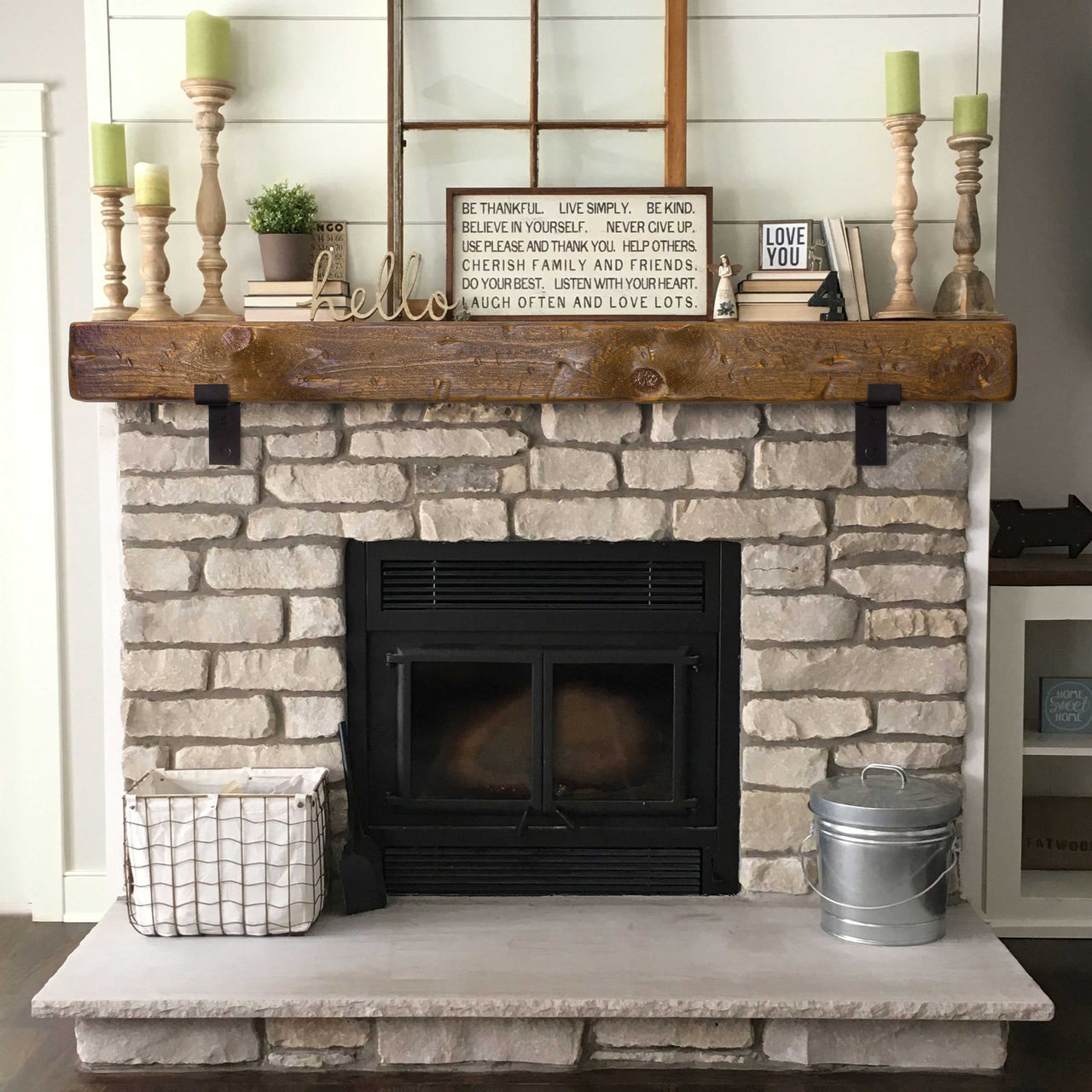Fireplace Mantels | Modern Rustic Barn Beam Style
