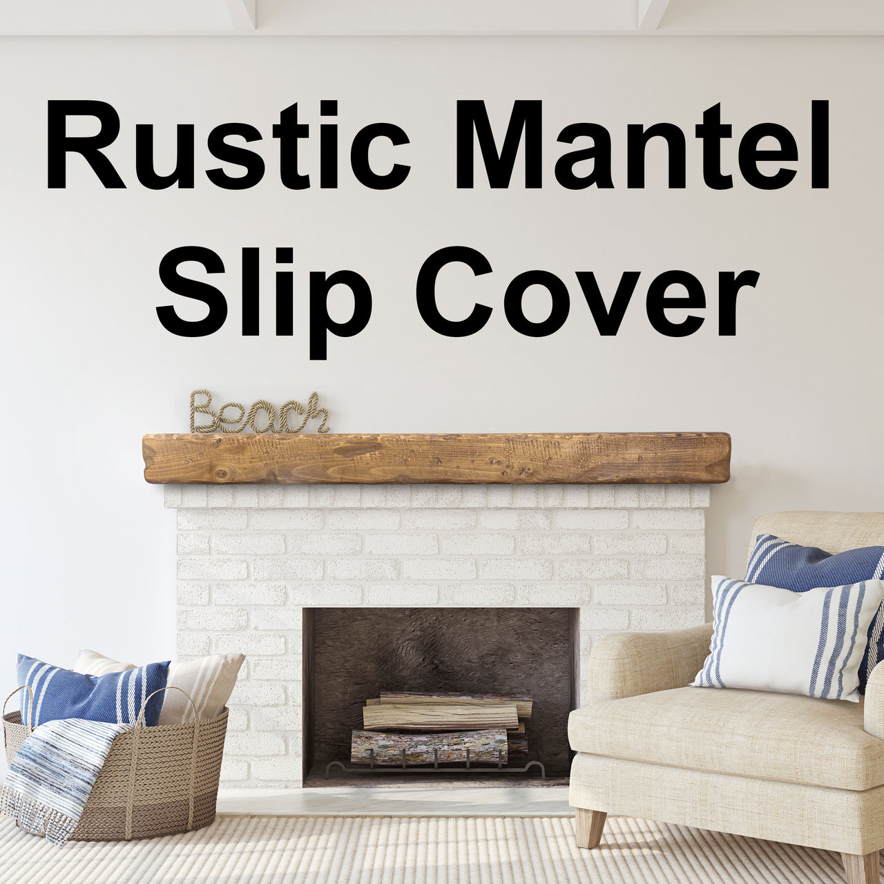 Rustic Mantel Slip Cover